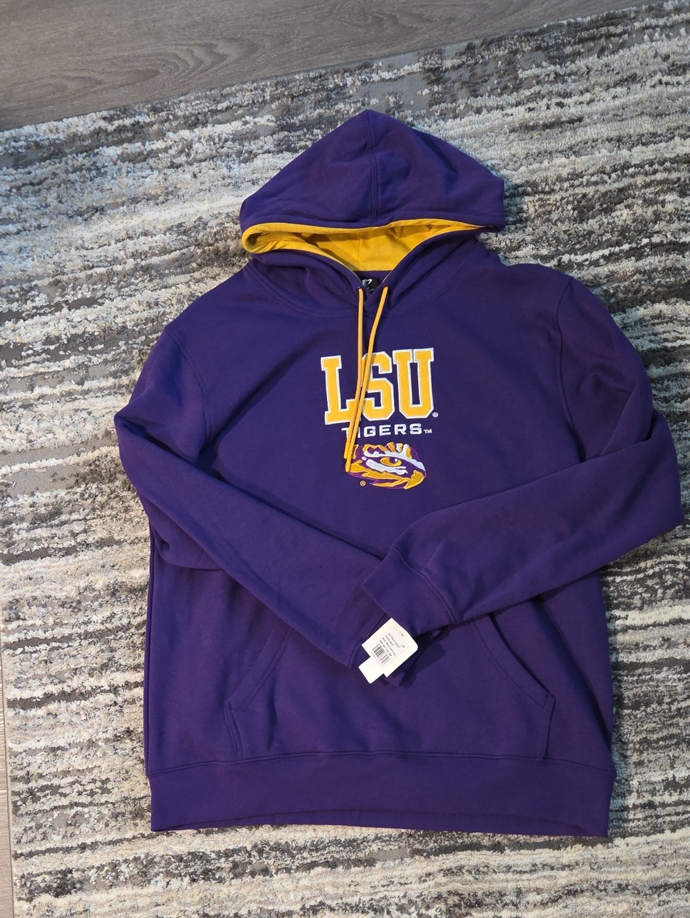 Small Men's - Logo Athletic LSU Purple Hoodie with Gold Trim